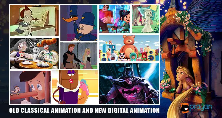 Survey on the transition of old classical animation and new digital animation