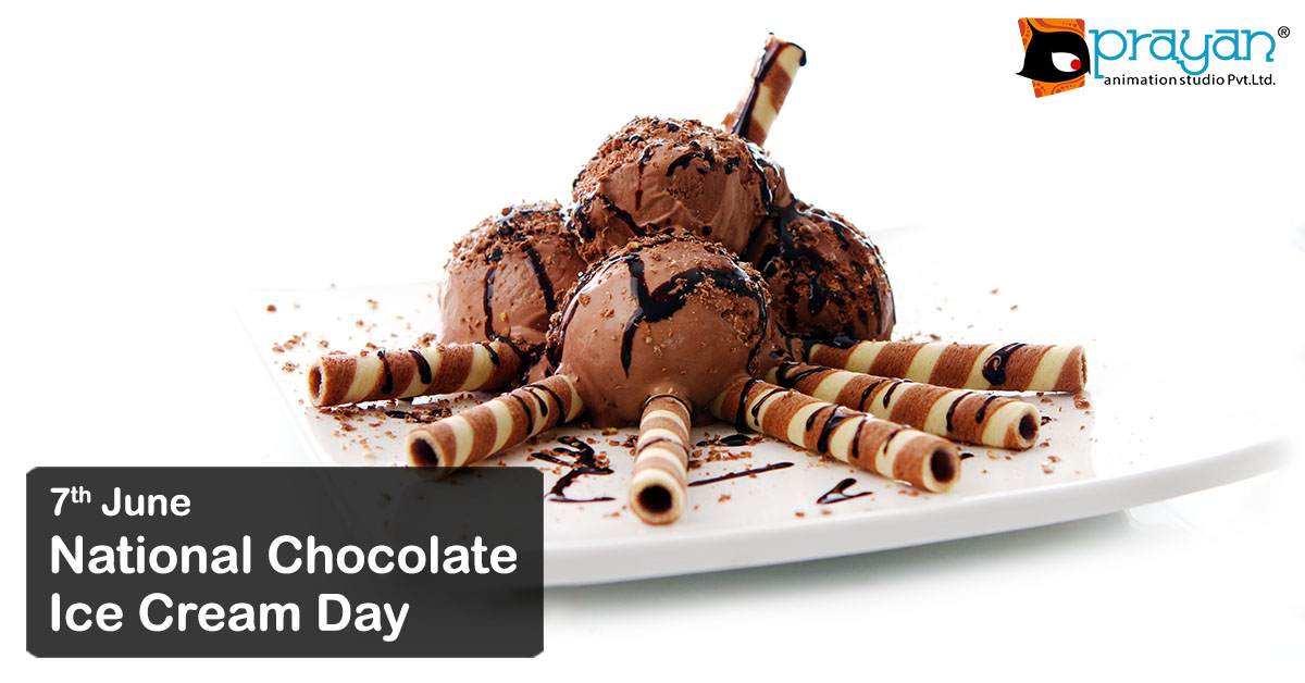 7th June National Chocolate Ice Cream Day • Prayan Animation
