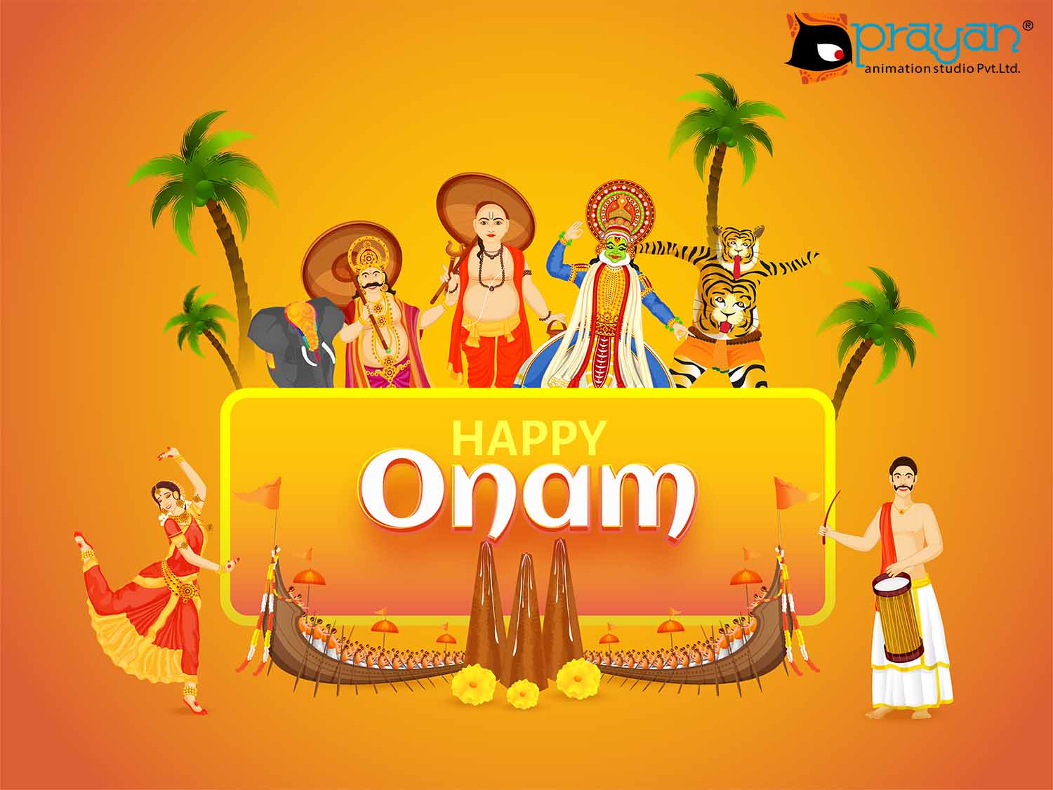 Happy Onam : History of King Mahabali's | Prayan Animation