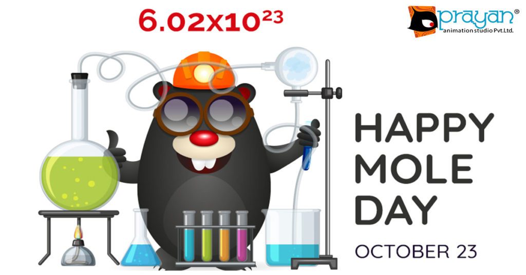 23rd October Happy Mole Day • Prayan Animation