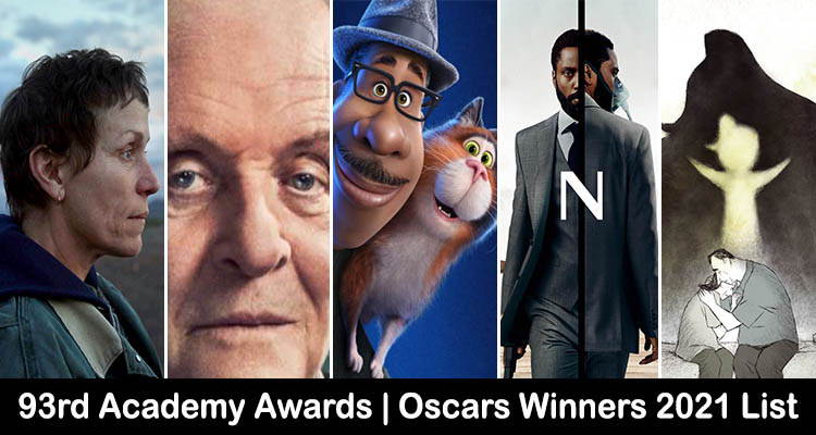 93rd Academy Awards: Oscars Winners 2021 Complete List • Prayan Animation