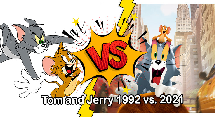 Tom and Jerry 1992 vs. 2021 Comparison between the original cartoon and  live-action fil
